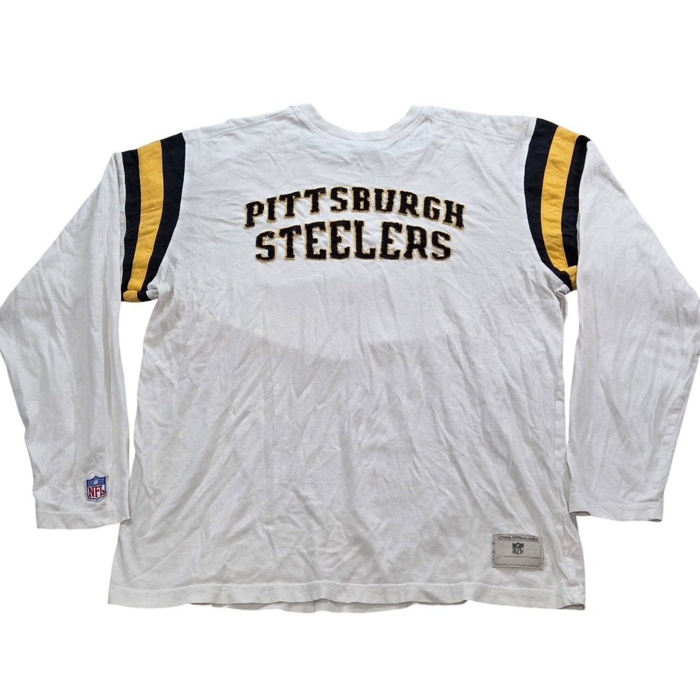 Pittsburgh Steelers Shirt Mens‎ L NFL Football Reebok Long Sleeve Retro